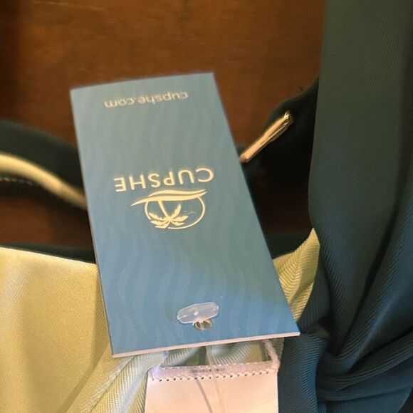 CUPSHE Tankini Swimsuit Cutout Ruched Mid Rise Reversible Bottom Size 3X NEW - Picture 12 of 16